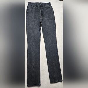 Reformation Jeans Camila Erie Wash High Rise Back Seam Ankle Zip